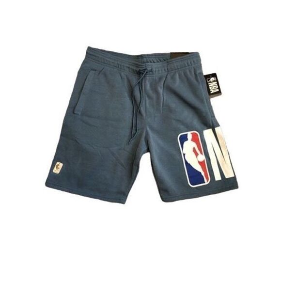 NBA Fleece Trainer Sweat Shorts Blue Men’s Size Large - Picture 1 of 4